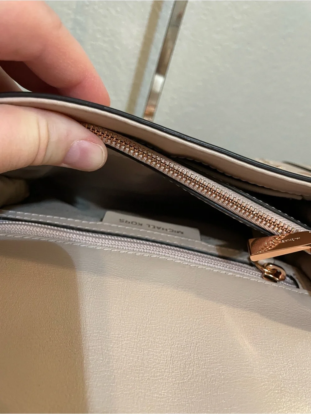 Michael Kors Blush Pink Studded Leather Crossbody - Picture 7 of 7
